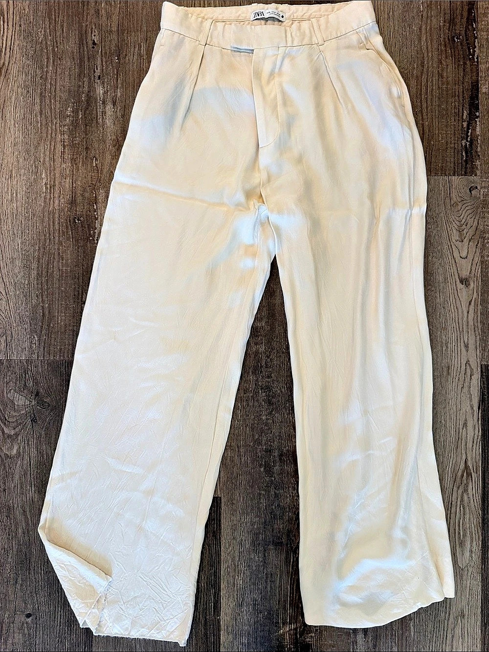 Zara Wide Leg Pants in cream